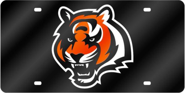 Rico Cincinnati Bengals Black Laser Tag License Plate