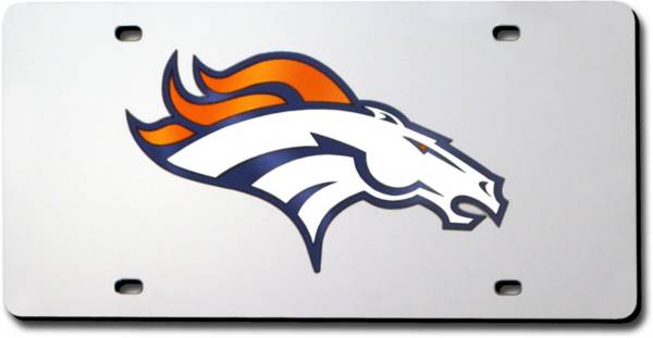 Rico Denver Broncos Silver Laser Tag License Plate