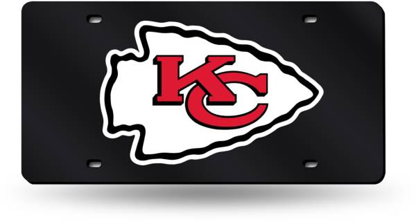 Rico Kansas City Chiefs Black Base Laser Tag License Plate