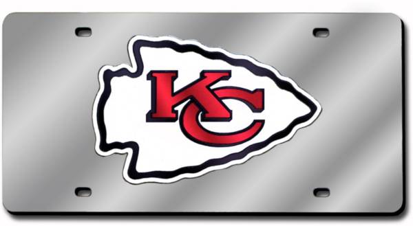 Rico Kansas City Chiefs Silver Laser Tag License Plate