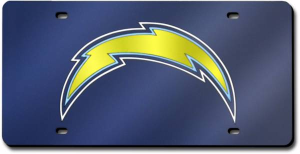 Rico Los Angeles Chargers Blue Laser Tag License Plate