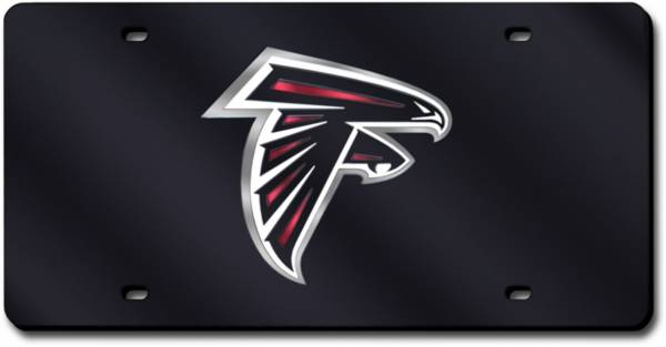 Rico Atlanta Falcons Black Laser Tag License Plate