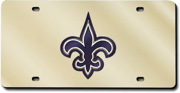 Rico New Orleans Saints Gold Laser Tag License Plate