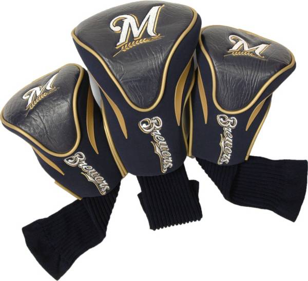 Team Golf Milwaukee Brewers Contoured Headcovers - 3-Pack