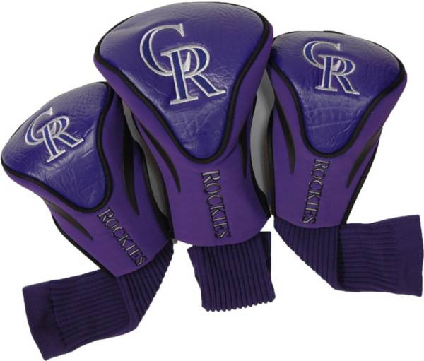 Team Golf Colorado Rockies Contoured Headcovers - 3-Pack