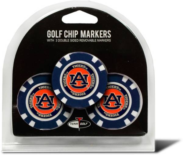 Team Golf Auburn Tigers Poker Chips Ball Markers - 3-Pack