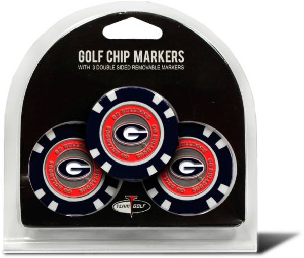 Team Golf Georgia Bulldogs Poker Chips Ball Markers - 3-Pack