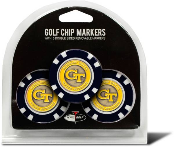 Team Golf Georgia Tech Yellow Jackets Poker Chips Ball Markers - 3-Pack