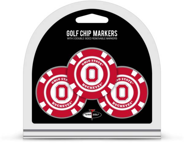 Team Golf Ohio State Buckeyes Poker Chips Ball Markers - 3-Pack