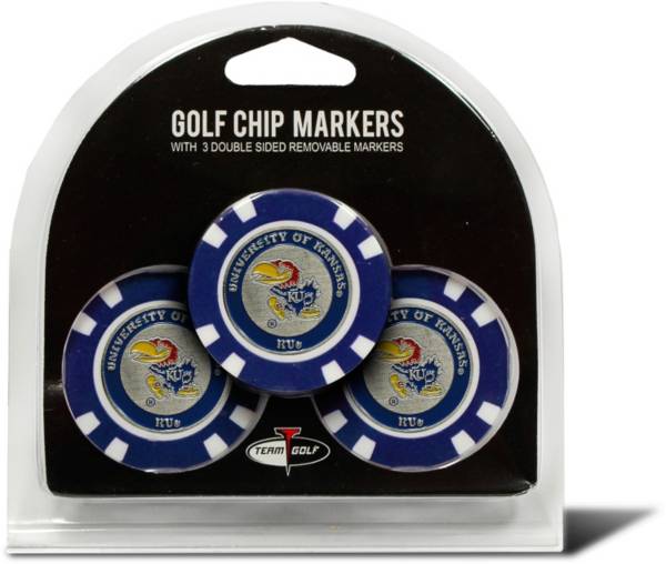 Team Golf Kansas Jayhawks Poker Chips Ball Markers - 3-Pack