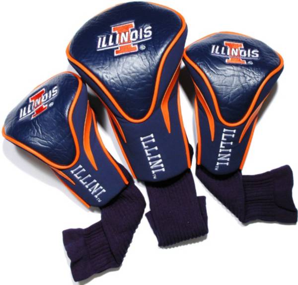 Team Golf Illinois Fighting Illini Contour Headcovers - 3-Pack