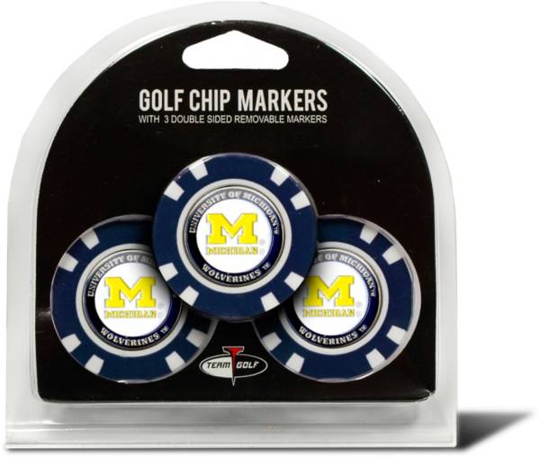 Team Golf Michigan Wolverines Poker Chips Ball Markers - 3-Pack