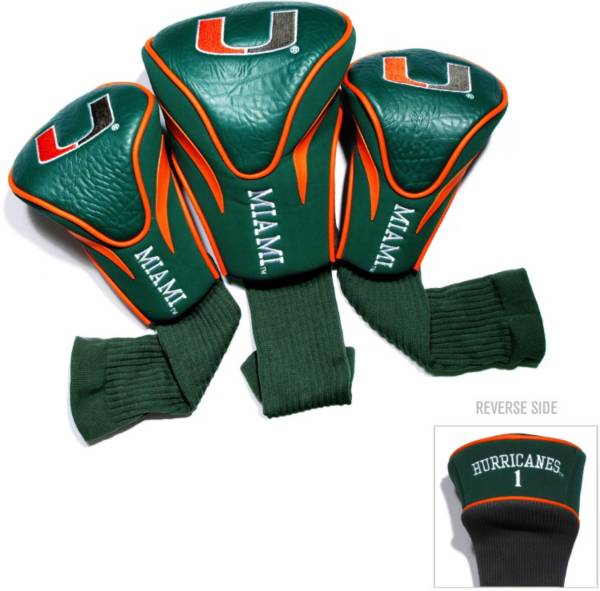 Team Golf Miami Hurricanes Contour Headcovers - 3-Pack