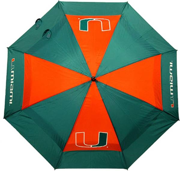 Team Golf Miami Hurricanes 62” Double Canopy Umbrella