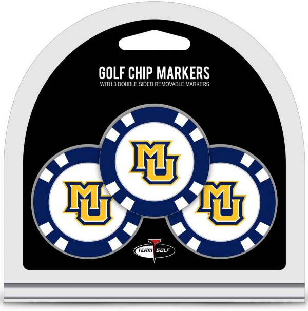 Team Golf Marquette Golden Eagles Poker Chips Ball Markers - 3-Pack