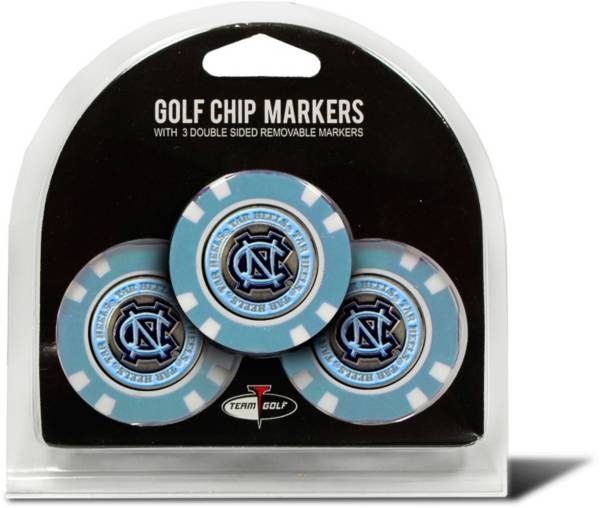 Team Golf North Carolina Tar Heels Poker Chips Ball Markers - 3-Pack