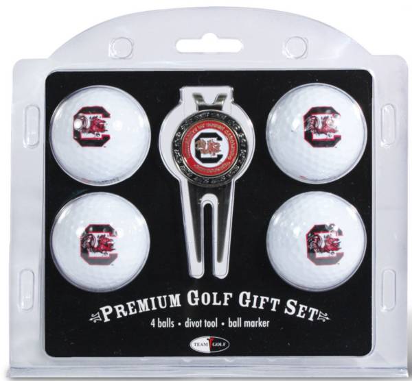 Team Golf South Carolina Gamecocks Four Golf Ball and Divot Tool Gift Set