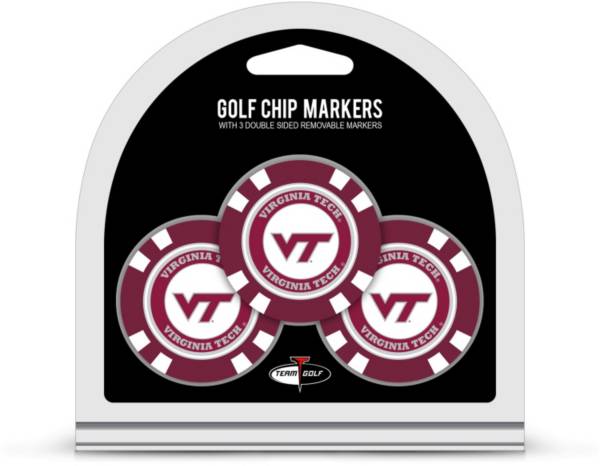 Team Golf Virginia Tech Hokies Poker Chips Ball Markers - 3-Pack