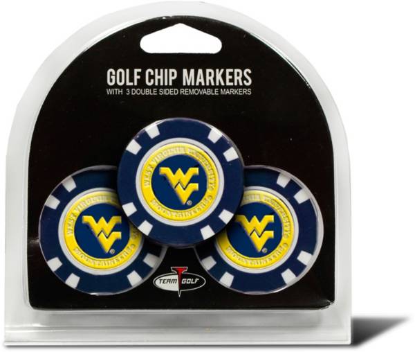 Team Golf WVU Mountaineers Poker Chips Ball Markers - 3-Pack
