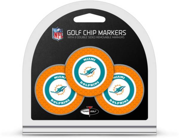 Team Golf Miami Dolphins Poker Chips Ball Markers - 3-Pack