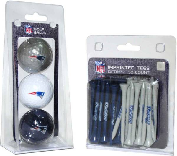 Team Golf New England Patriots 3 Ball/50 Tee Combo Gift Pack