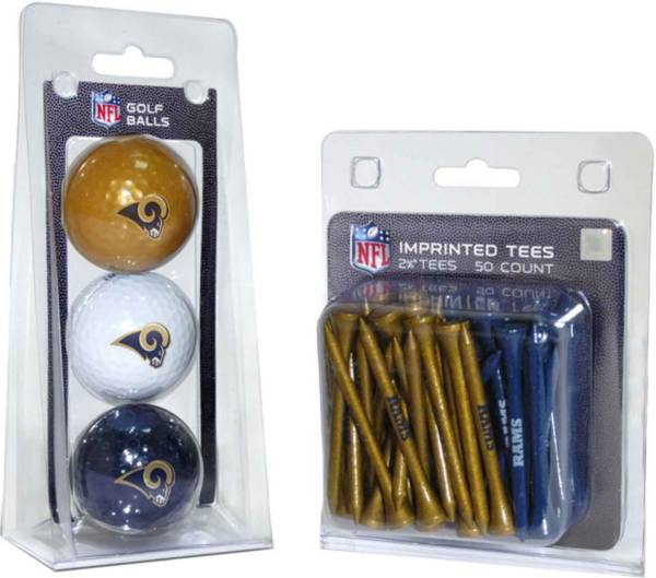 Team Golf Los Angeles Rams 3 Ball/50 Tee Combo Gift Pack