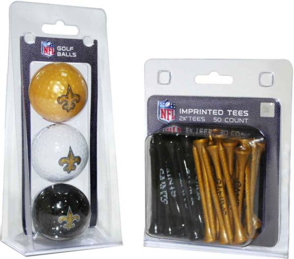 Team Golf New Orleans Saints 3 Ball/50 Tee Combo Gift Pack