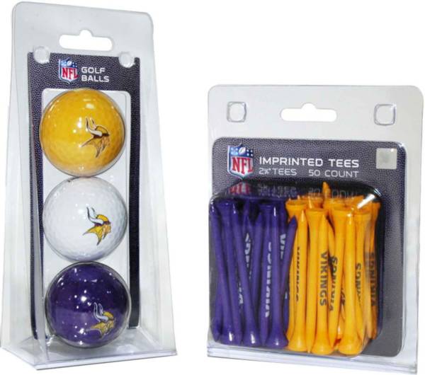 Team Golf Minnesota Vikings 3 Ball/50 Tee Combo Gift Pack