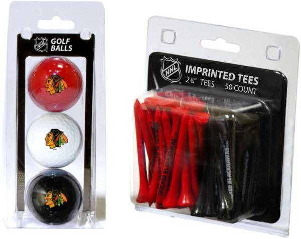 Team Golf Chicago Blackhawks 3 Ball/50 Tee Combo Gift Pack