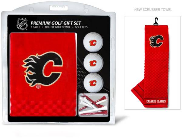 Team Golf Calgary Flames Embroidered Towel Gift Set