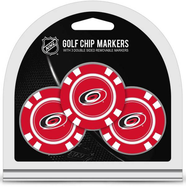 Team Golf Carolina Hurricanes Poker Chips Ball Markers - 3-Pack