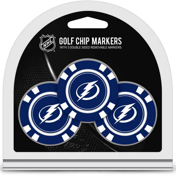 Team Golf Tampa Bay Lightning Poker Chips Ball Markers - 3-Pack