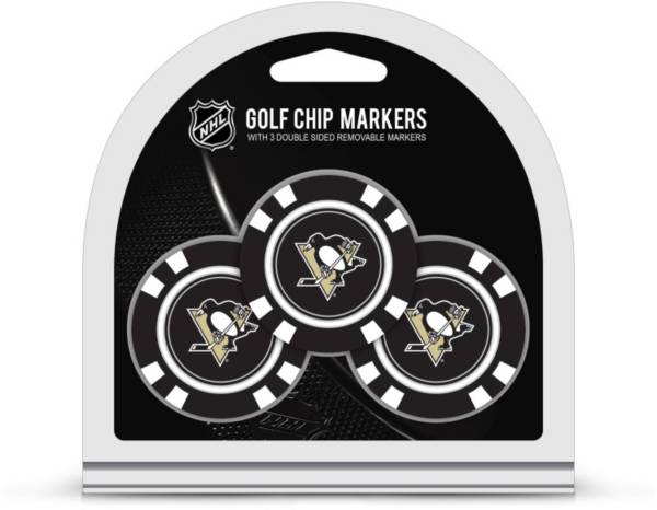 Team Golf Pittsburgh Penguins Poker Chips Ball Markers - 3-Pack