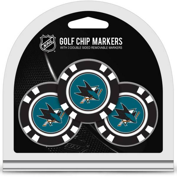 Team Golf San Jose Sharks Poker Chips Ball Markers - 3-Pack