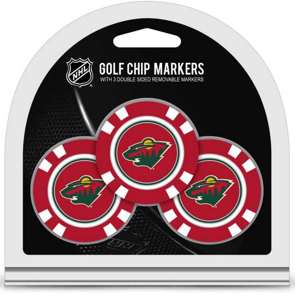 Team Golf Minnesota Wild Poker Chips Ball Markers - 3-Pack