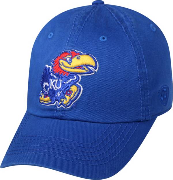 Top of the World Men's Kansas Jayhawks Blue Crew Adjustable Hat