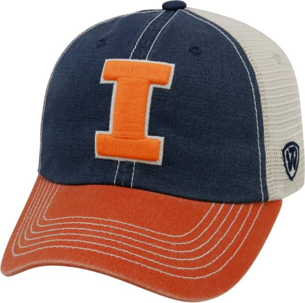 Top of the World Men's Illinois Fighting Blue/White/Orange Off Road Adjustable Hat