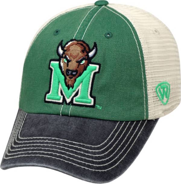 Top of the World Men's Marshall Thundering Herd Green/White/Black Off Road Adjustable Hat