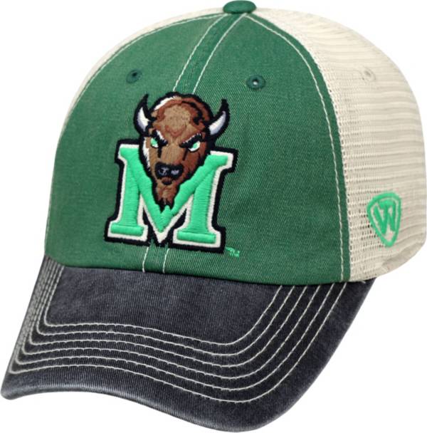 Top of the World Men's Marshall Thundering Herd Green/White/Black Off Road Adjustable Hat product image
