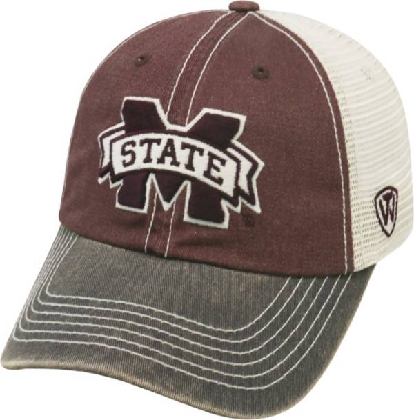 Top of the World Men's Mississippi State Bulldogs Maroon/White/Grey Off Road Adjustable Hat