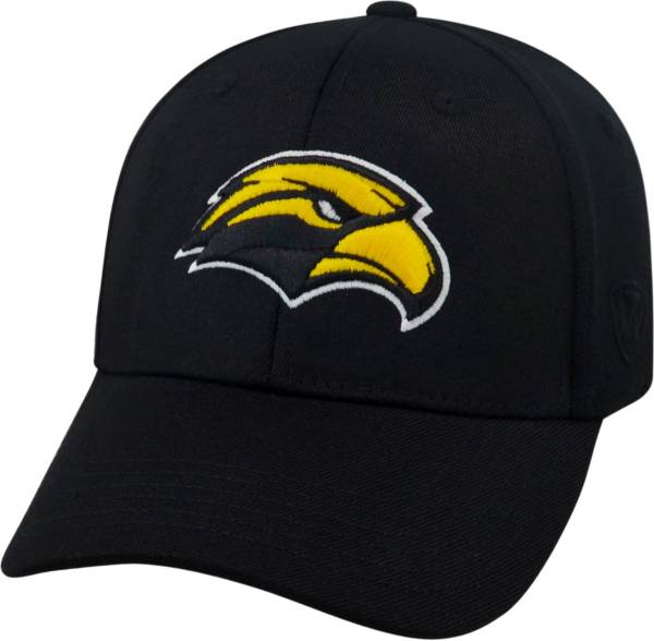 Top of the World Men's Southern Miss Golden Eagles Black Premium Collection M-Fit Hat