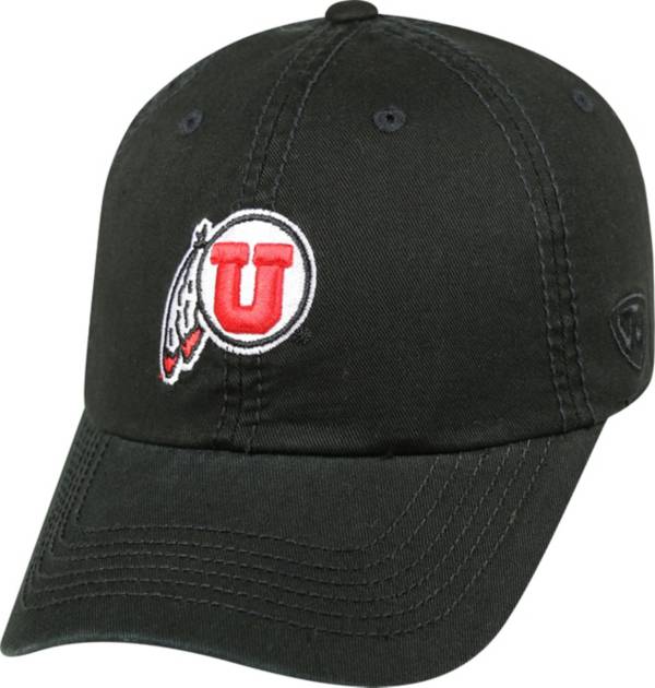 Top of the World Men's Utah Utes Black Crew Adjustable Hat