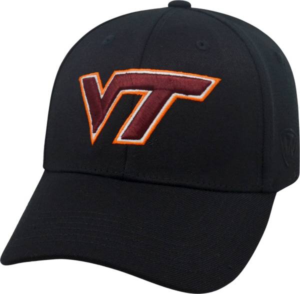 Top of the World Men's Virginia Tech Hokies Black Premium Collection M-Fit Hat