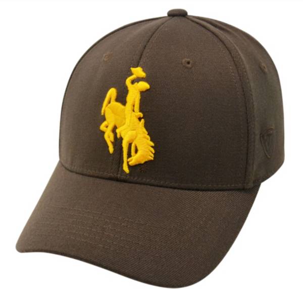 Top of the World Men's Wyoming Cowboys Brown Premium Collection M-Fit Hat