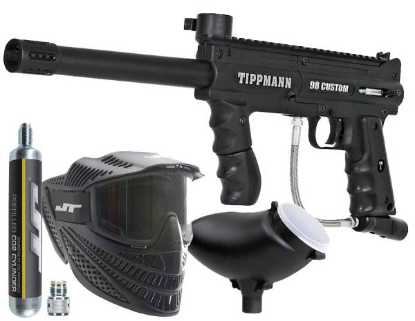 Tippmann 98 Custom PowerPack Paintball Gun Kit – 90 Gram C02