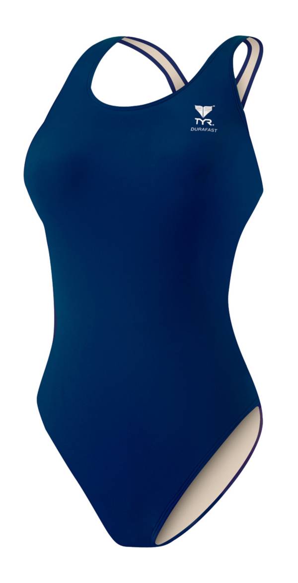 TYR Sport Womens Solid Maxback Swim Suit 