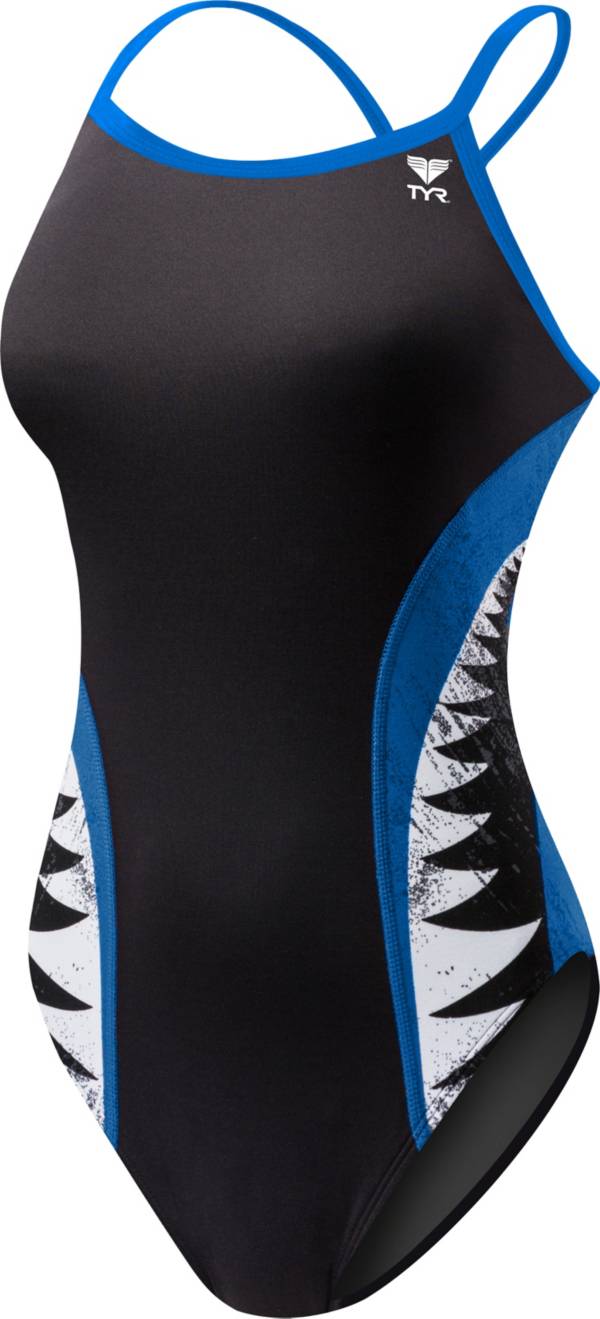 TYR Women's Shark Bite Diamondfit Back Swimsuit