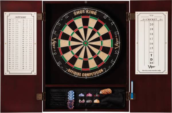 Viper Metropolitan Mahogany Steel Tip Dartboard Cabinet