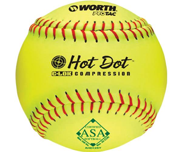 Worth 12" ASA Hot Dot Slowpitch Softball product image