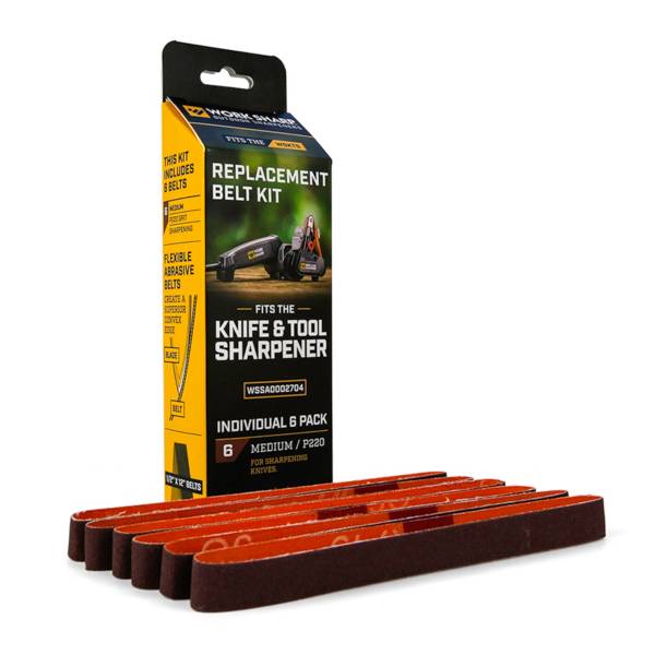 Work Sharp Knife and Tool Sharpener Replacement Belt Kit – P220 Medium Grit Bulk Pack ½” x 12”